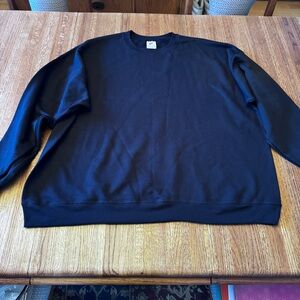 NWOT Hanes unisex black fleece sweatshirt, size 3X